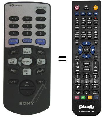 Replacement remote control RMX144 Replacement remote control RMX144