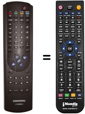 Mando a distancia equivalente Grundig ST 63-655 TEXT