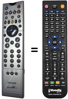 Télécommande équivalente Philips 50PF996412S Télécommande équivalente Philips 50PF996412S