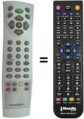 Télécommande équivalente Grundig LCD 51-7410TOP