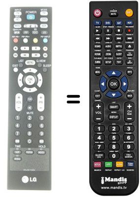 Mando a distancia equivalente LG 42LC7D Mando a distancia equivalente LG 42LC7D