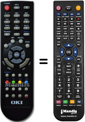 Mando a distancia equivalente Oki B32D-LED1