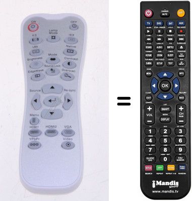 Mando a distancia equivalente Optoma SP8EG01GC01