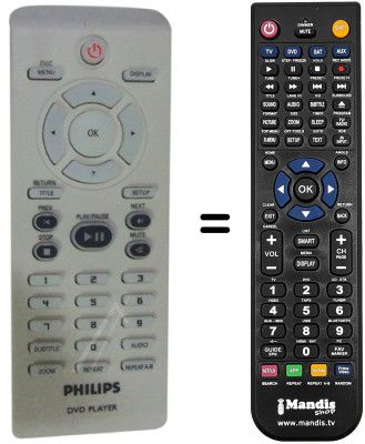 Mando a distancia equivalente Philips DVP3120
