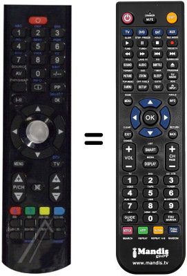 Télécommande équivalente Techwood L32825HDT