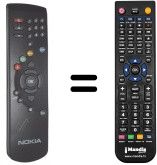 Télécommande équivalente HVS53624