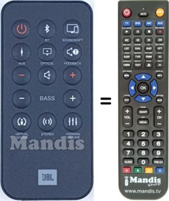 Integration Thereby puppy Replacement remote control for JBL Cinema SB250
