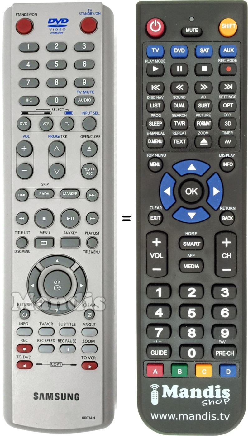 Replacement remote control Samsung AK5900034N