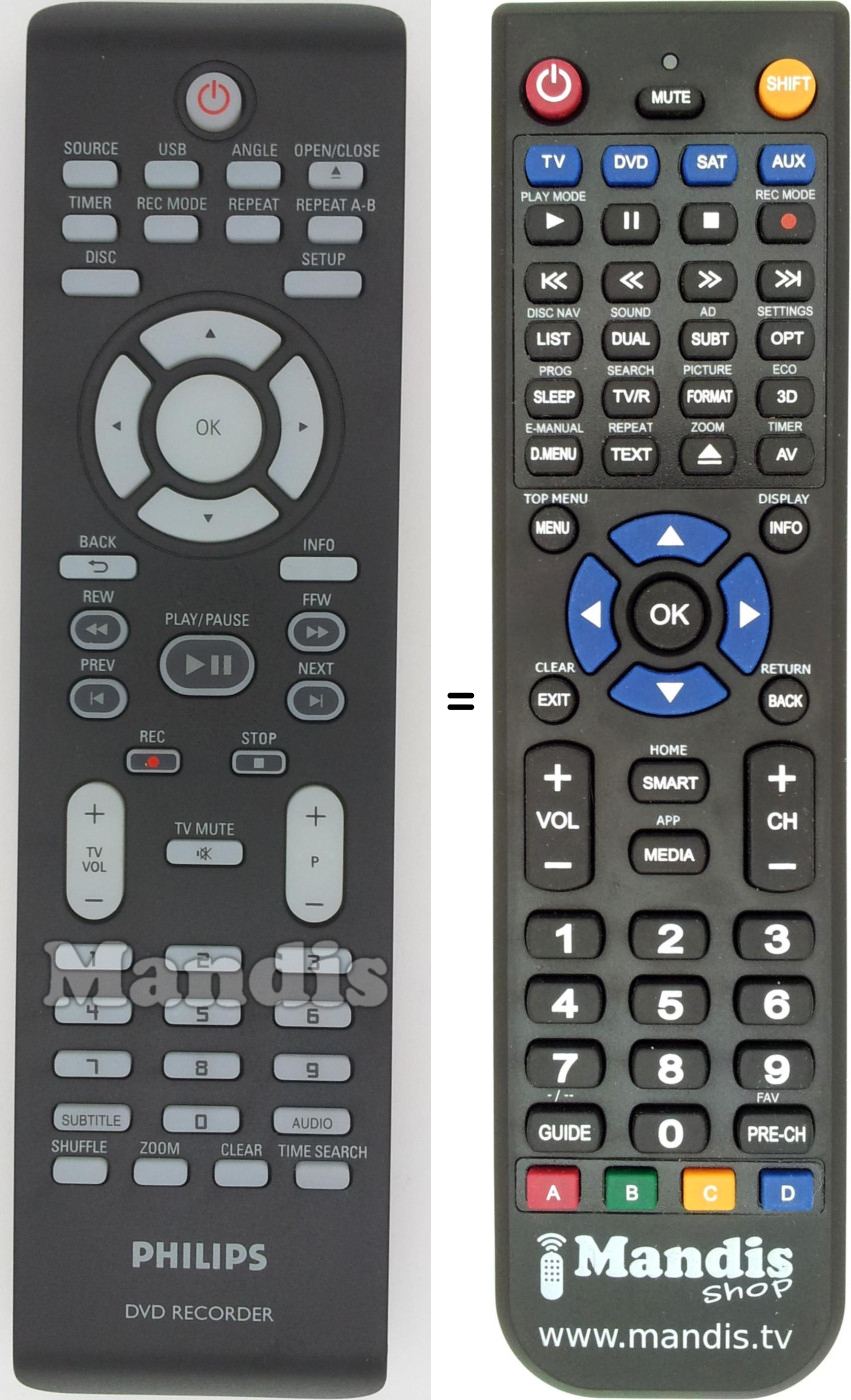 Replacement remote control Philips CRP64001
