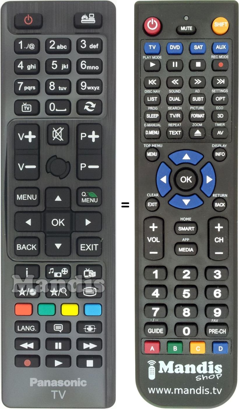 Replacement remote control Panasonic RC48127