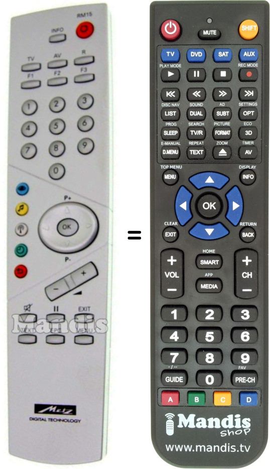 Replacement remote control RM15