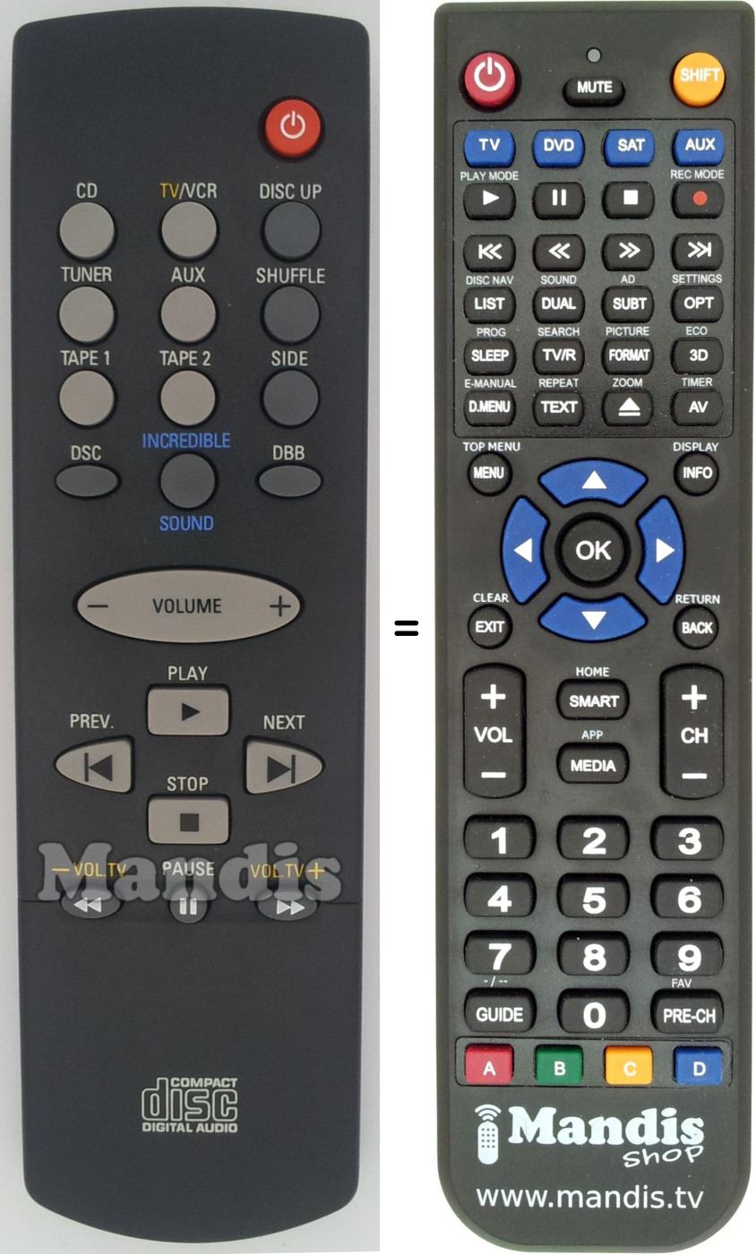 Replacement remote control RH880900