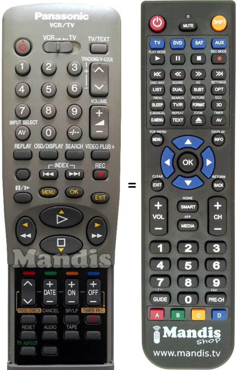 Replacement remote control National REMCON109