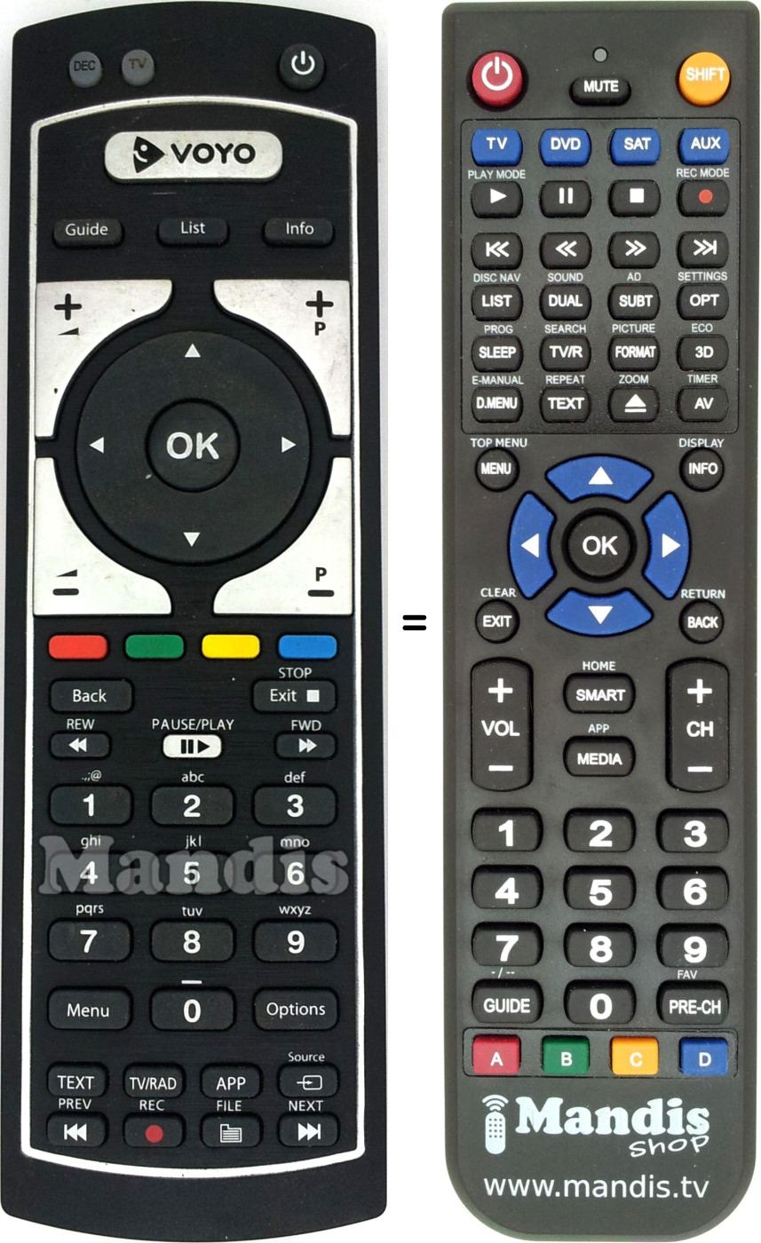 Replacement remote control REMCON1486