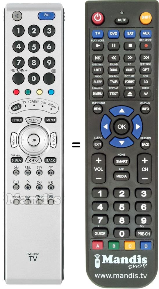 Mando a distancia equivalente RM-C1855