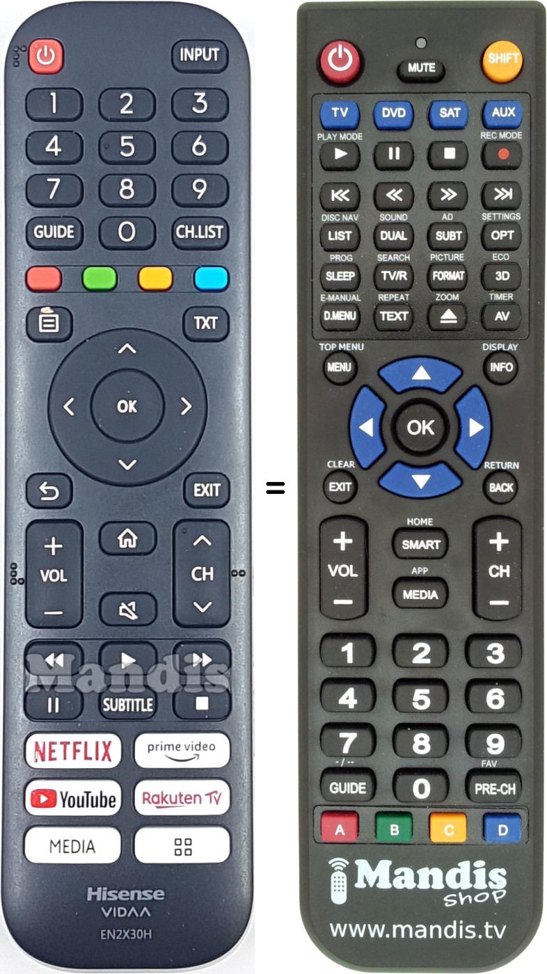 Replacement remote control EN2X30H