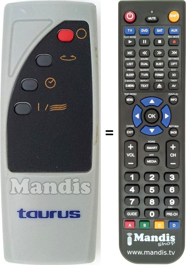 Télécommande équivalente TAU001