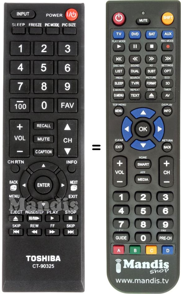 Replacement remote control CT-90325