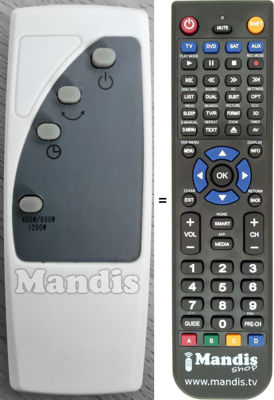 Replacement remote control CALE002
