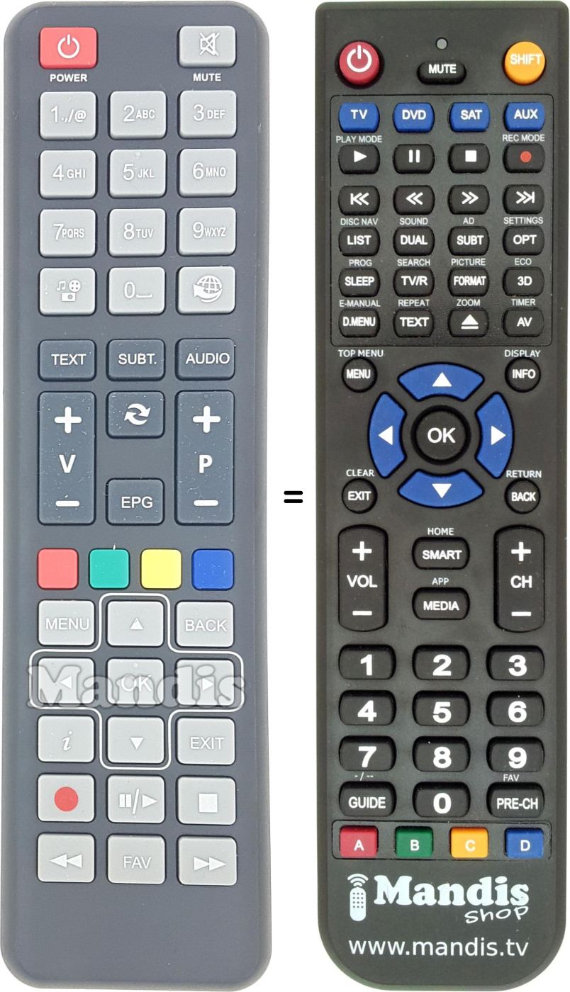 Replacement remote control Telefunken RC4200