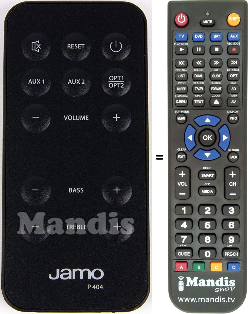 Replacement remote control P404
