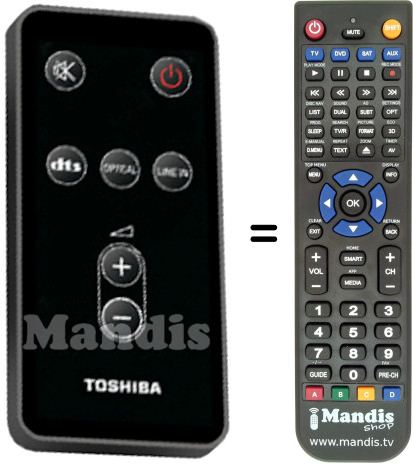 Télécommande équivalente Toshiba SB3950E1