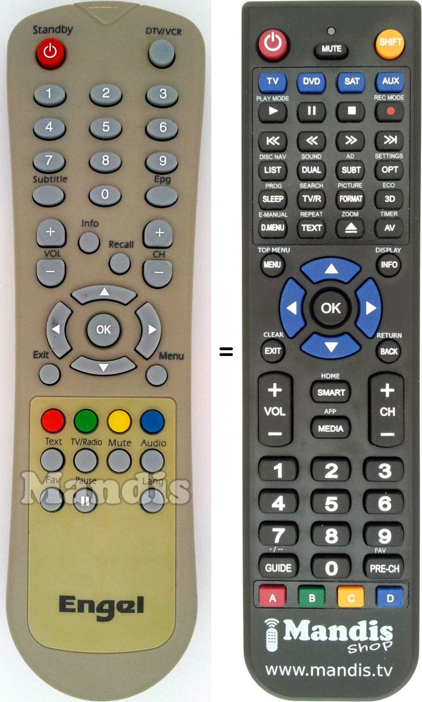 Replacement remote control Engel TDT5000