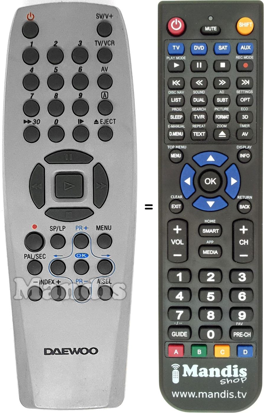 Replacement remote control 97P1R2TAA1