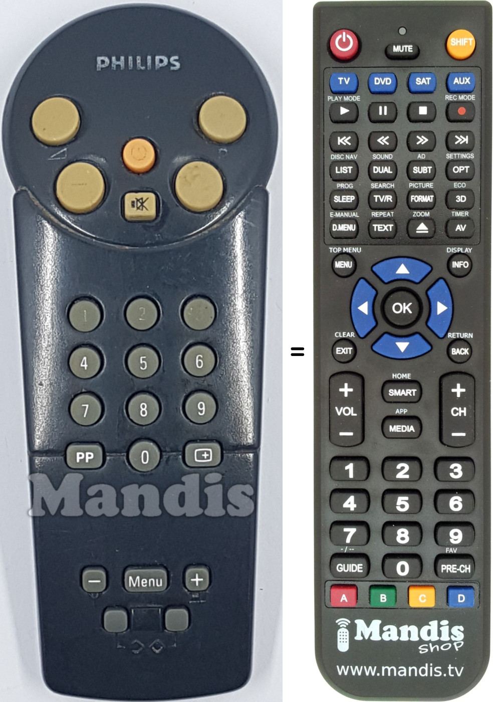 Télécommande équivalente RC8201-01