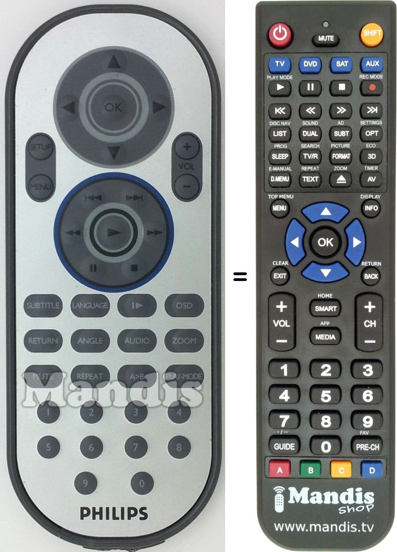 Mando a distancia equivalente RC146380101