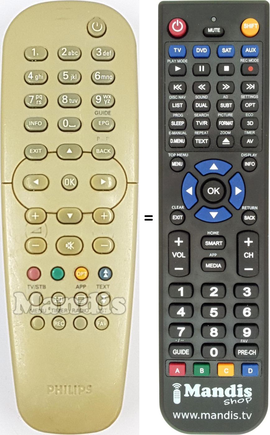 Replacement remote control Philips 482221830617