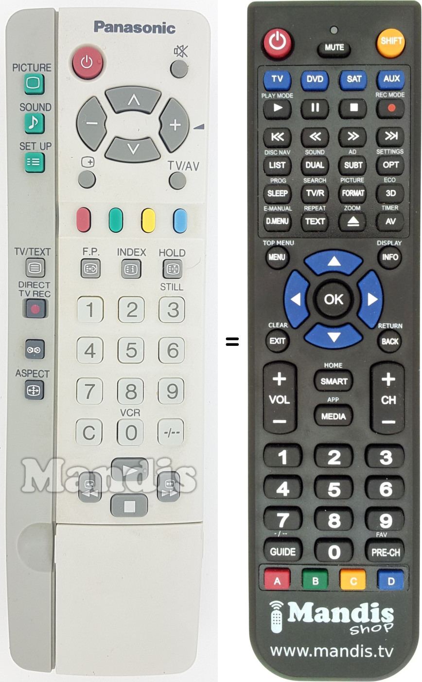 Replacement remote control National EUR511212A