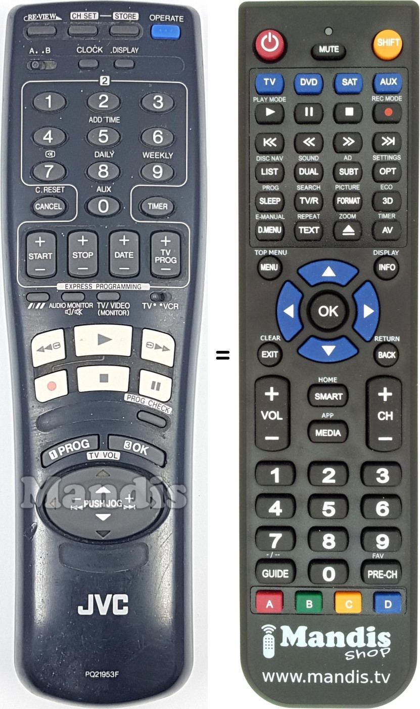 Mando a distancia equivalente PQ21953F