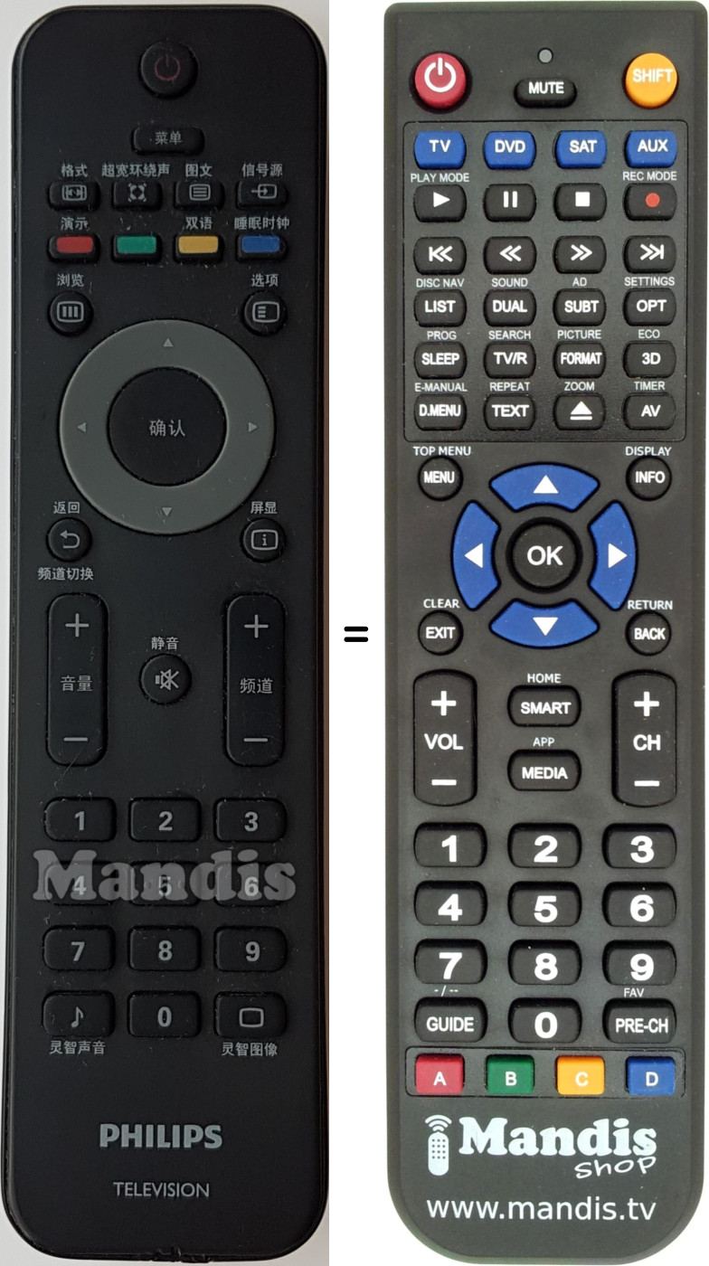 Replacement remote control 242254902307