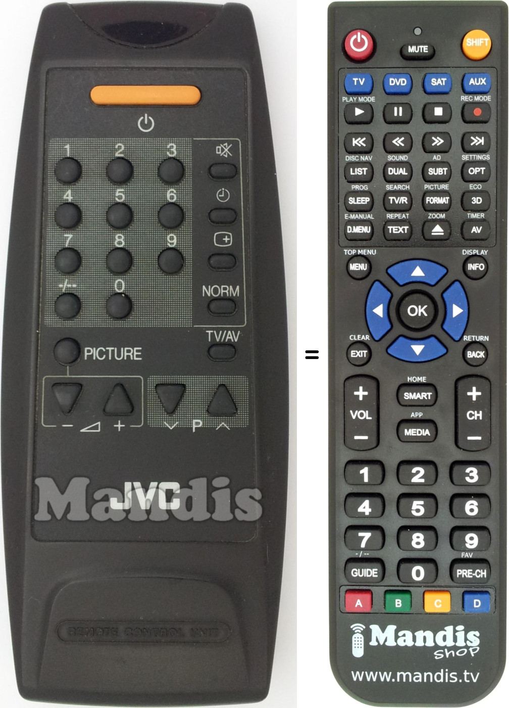 Mando a distancia equivalente REMCON1537