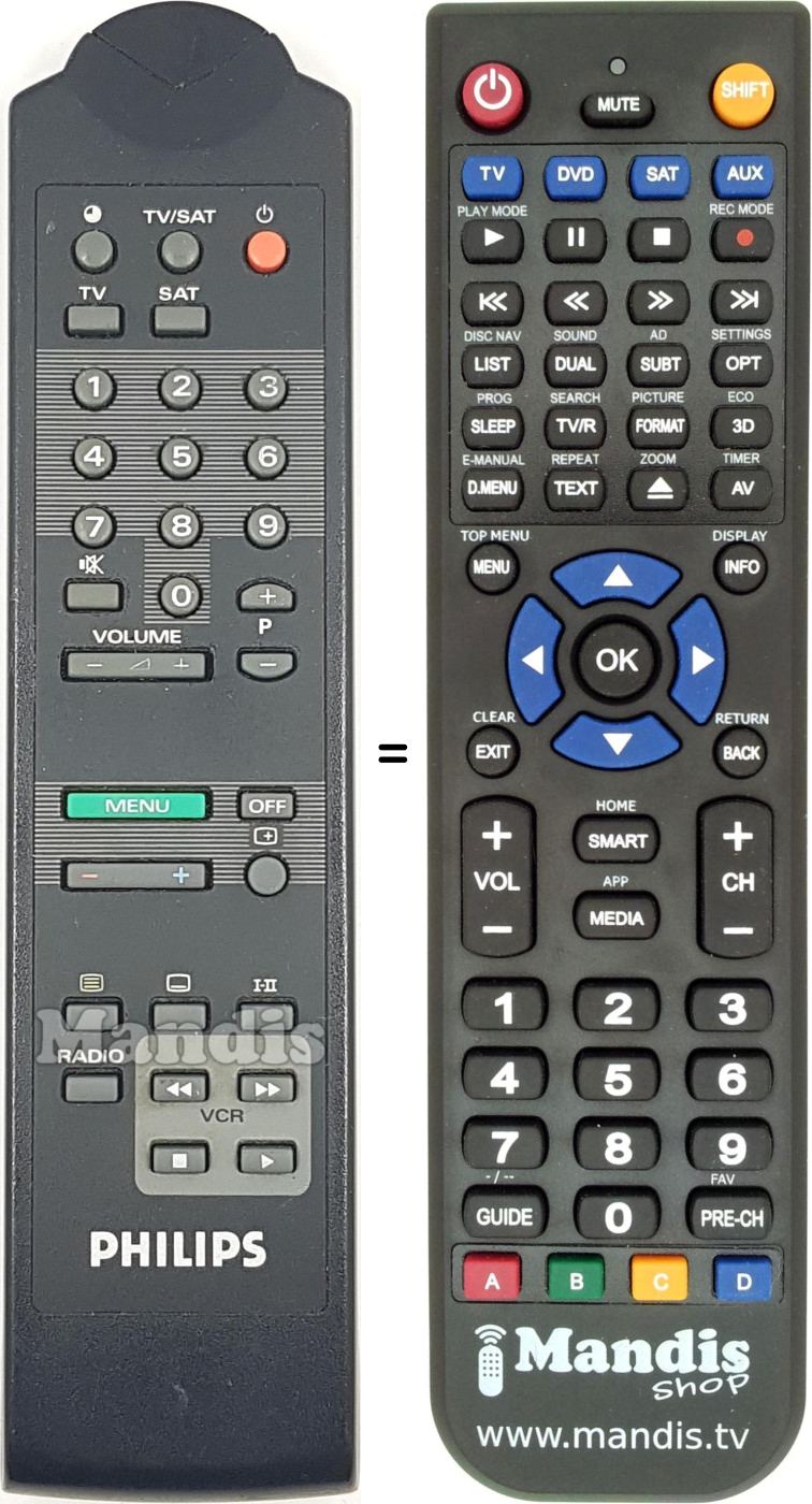 Replacement remote control REMCON1680