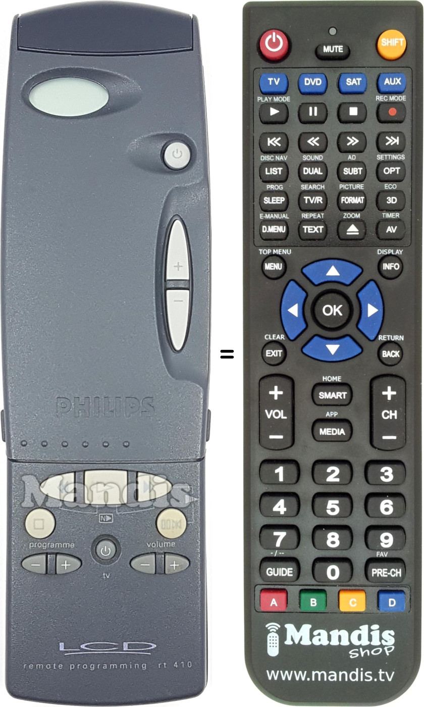 Replacement remote control RT410