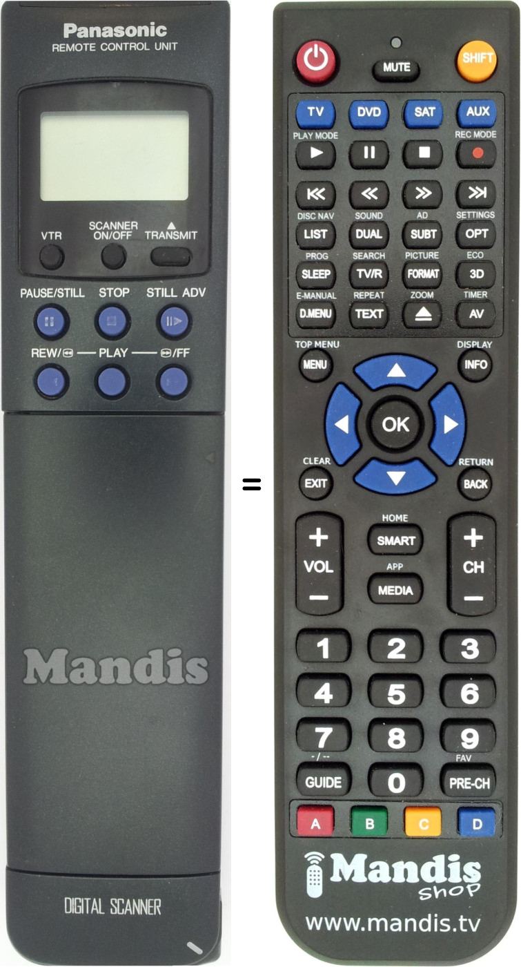 Télécommande équivalente VEQ1498