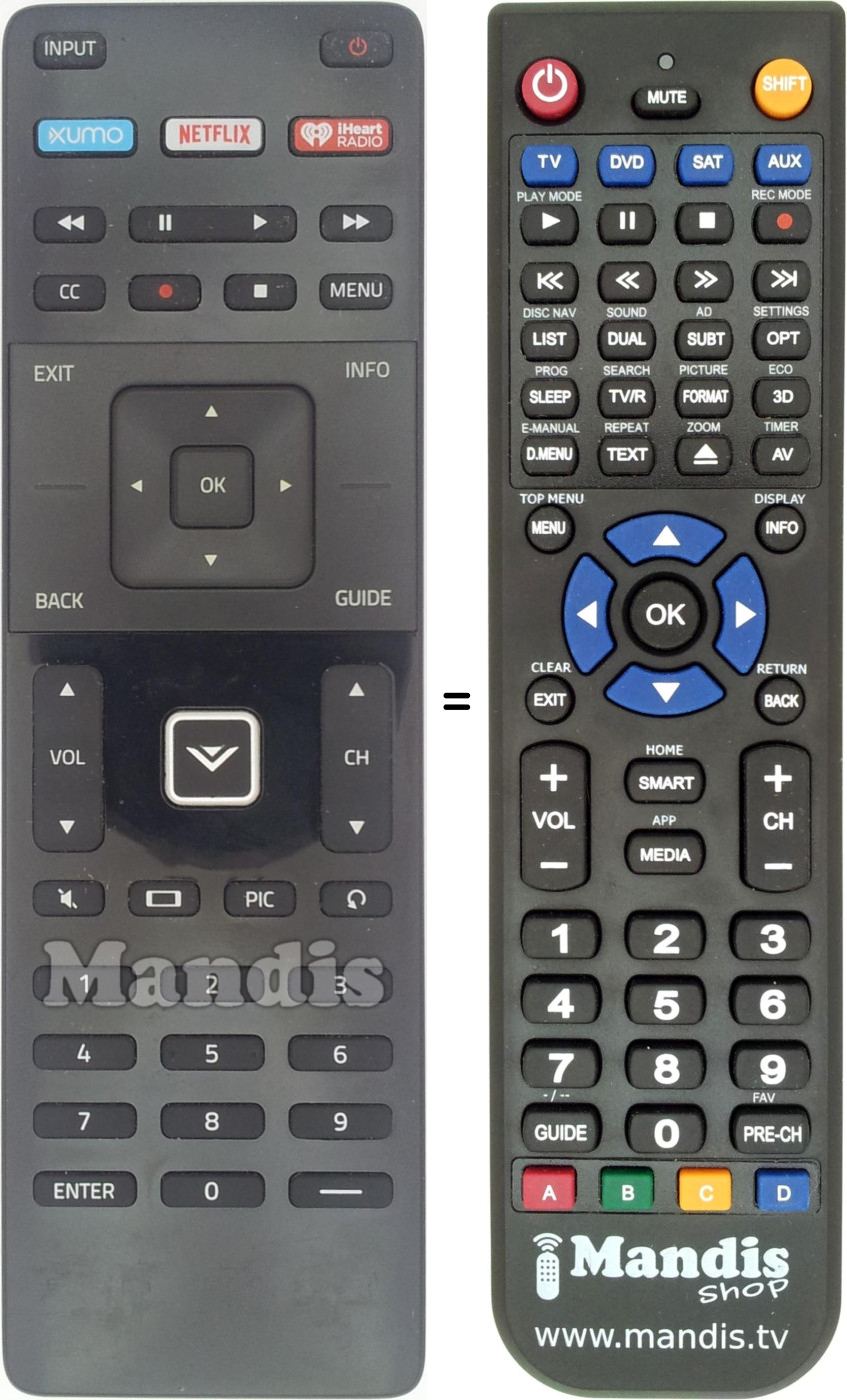 Replacement remote control XRT122-2