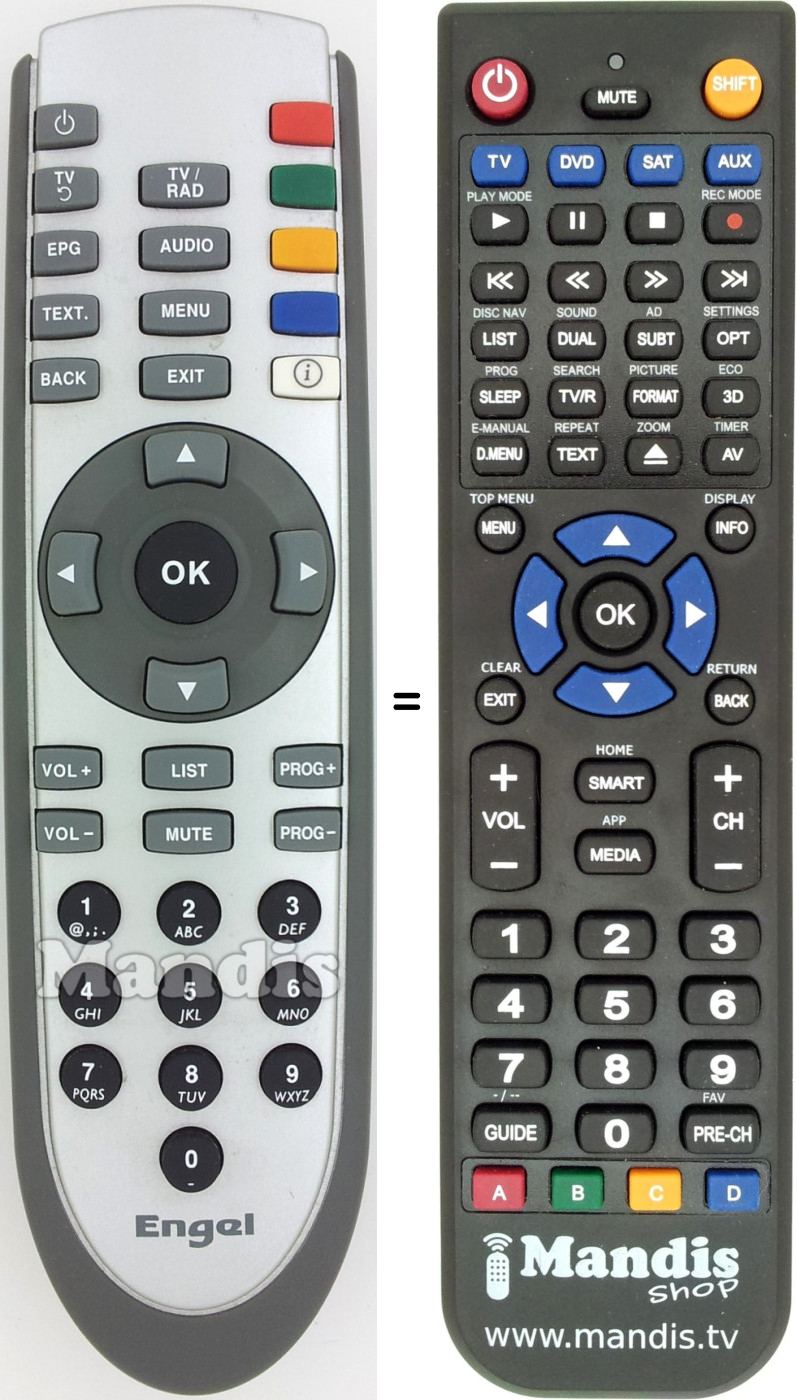 Replacement remote control Engel006