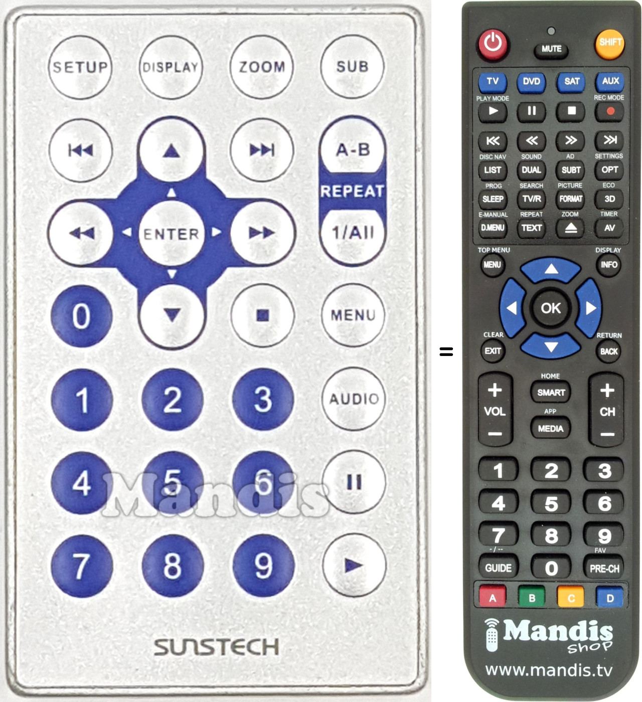 Mando a distancia equivalente REMCON1674