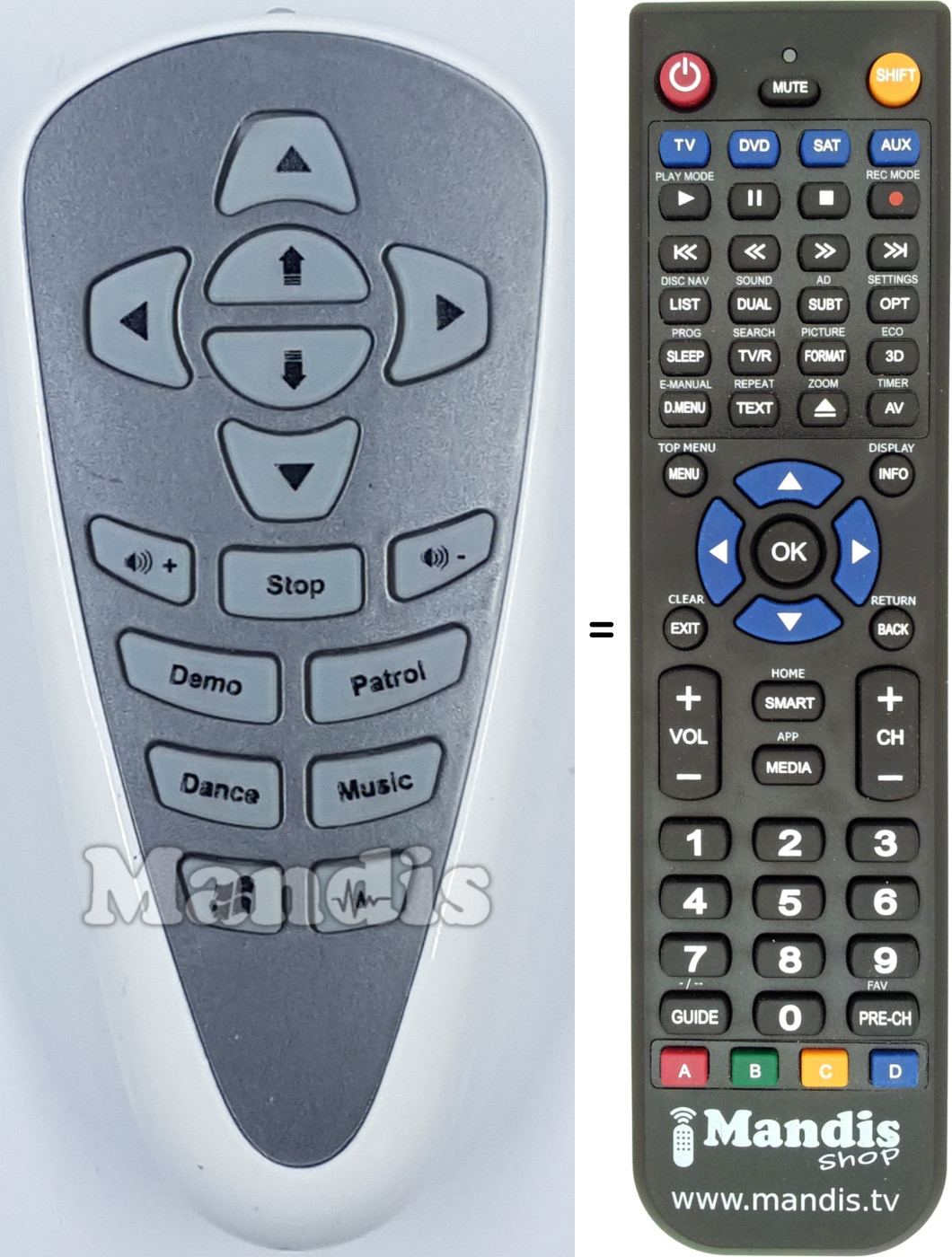 Replacement remote control REMCON2097