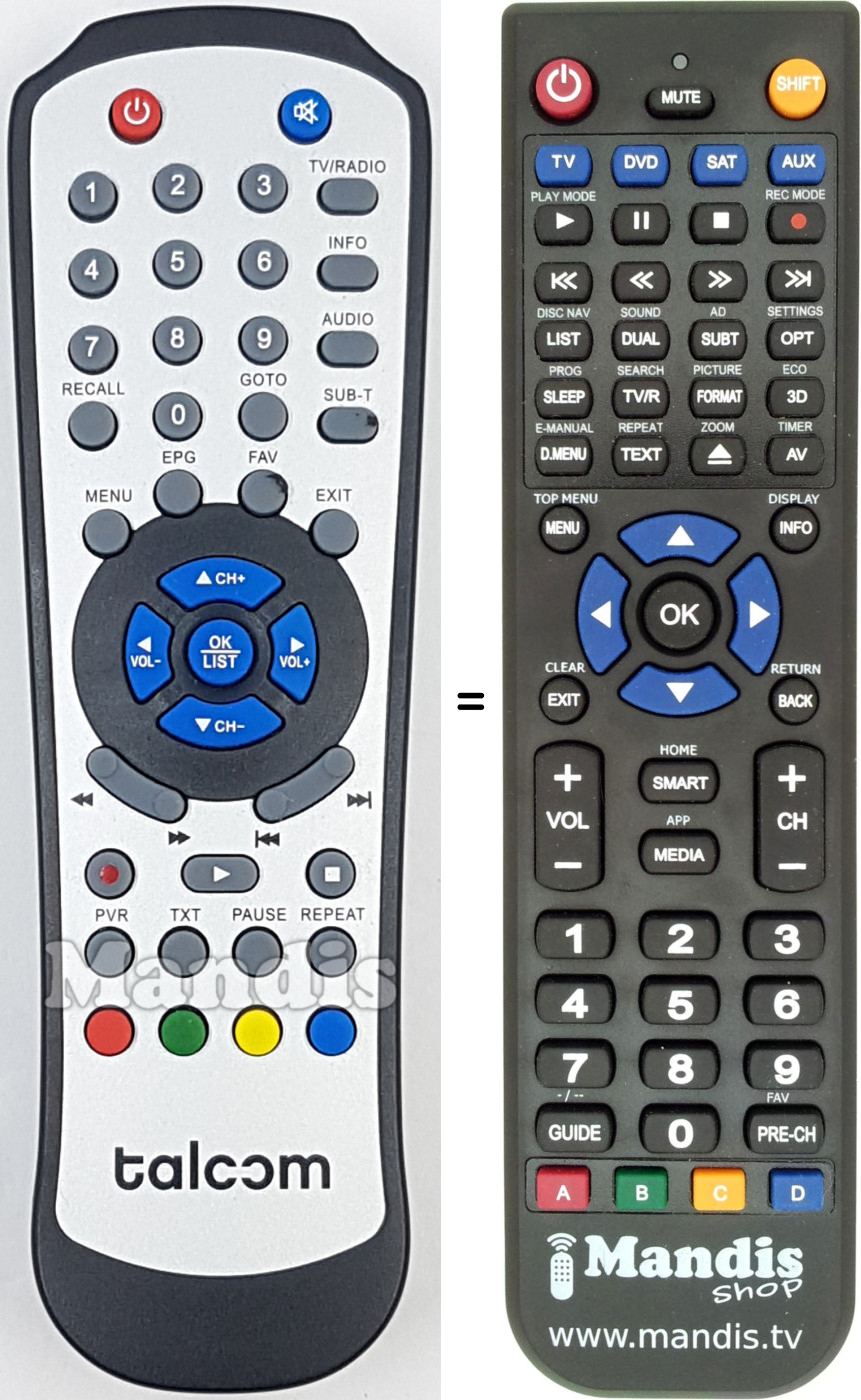 Replacement remote control REMCON2101
