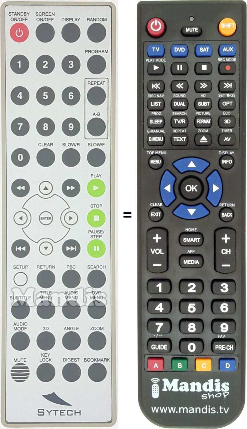 Replacement remote control SY-4101