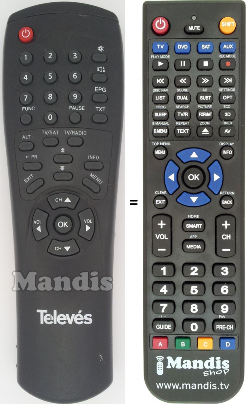 Replacement remote control NR-4834