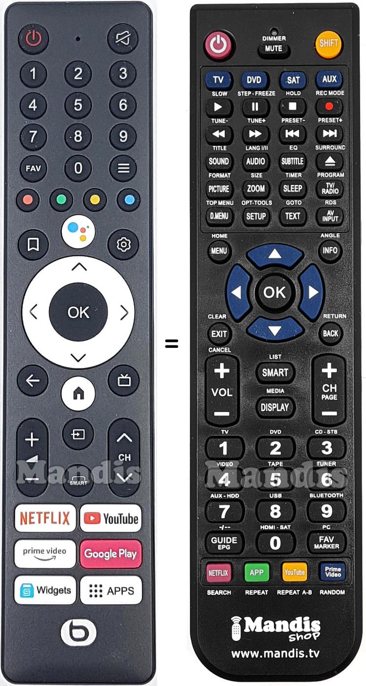 Mando a distancia equivalente 06A60R41PT001