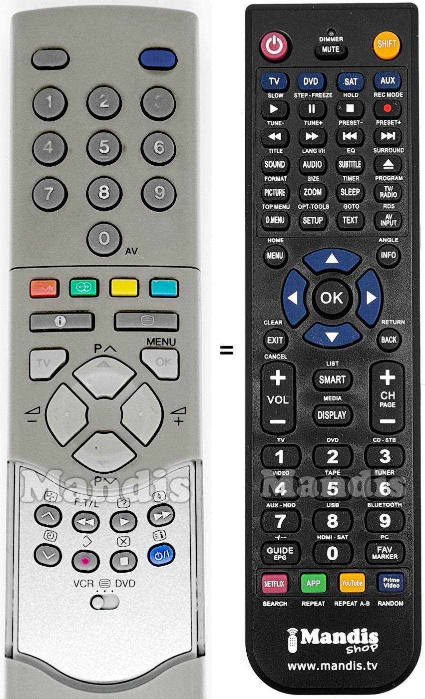 Replacement remote control JVC RM-C54