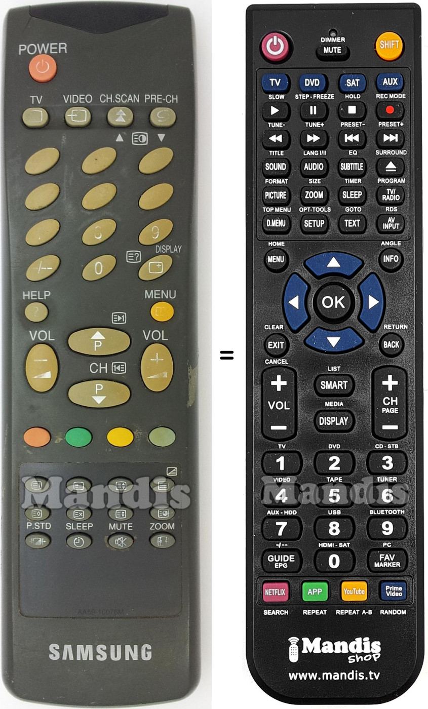Replacement remote control Samsung AA59-10076M