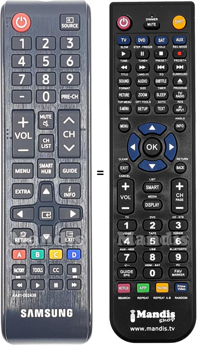 Replacement remote control Samsung AA81-00243B