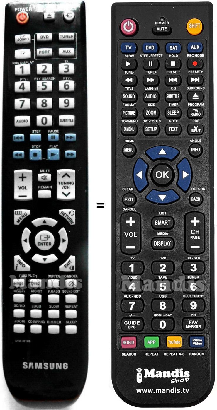 Replacement remote control Samsung AH59-02131B